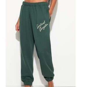 Spiritual Gangster Insignia Portia Sweatpants Hunter Green Medium NWT